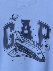 Gap Blue Oversized Logo Sweatshirt (6mths-5yrs) - Image 3 of 3