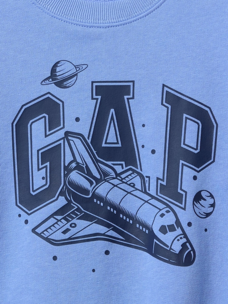 Gap Blue Oversized Logo Sweatshirt (6mths-5yrs) - Image 3 of 3 Gap Blue Oversized Logo Sweatshirt (6mths-5yrs) - Image 3 of 3