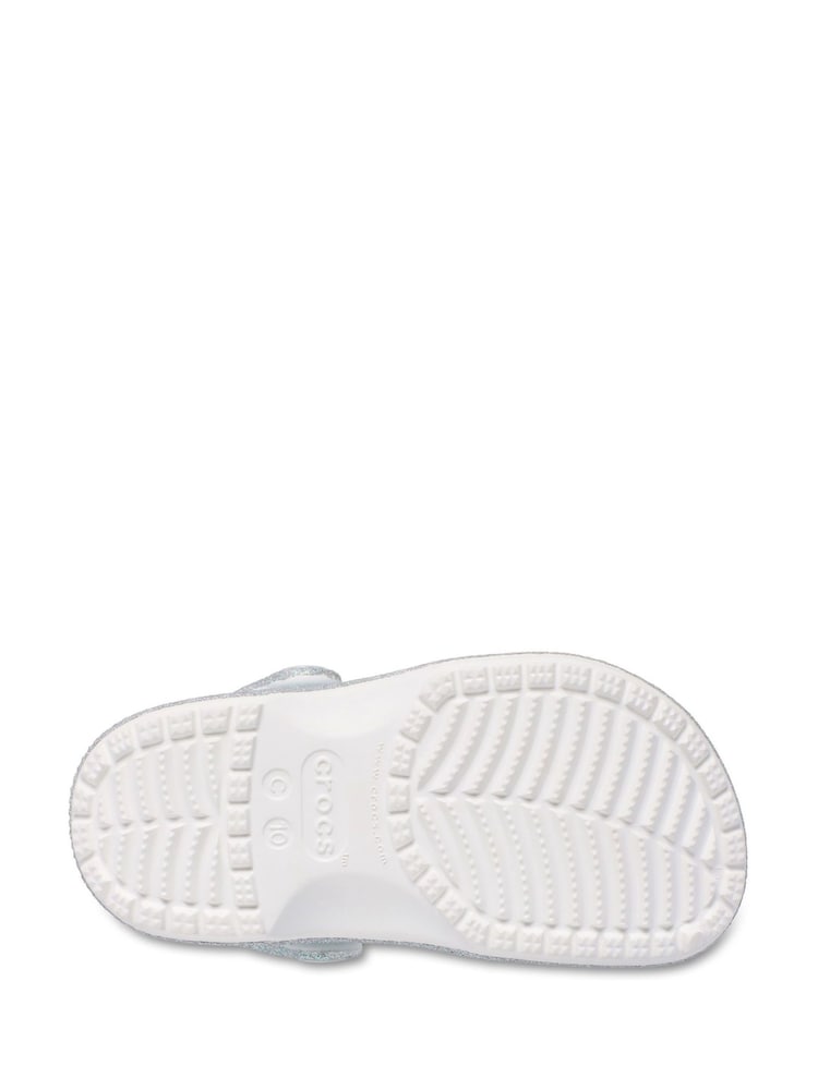 Crocs White Classic Glitter Clogs - Image 4 of 4