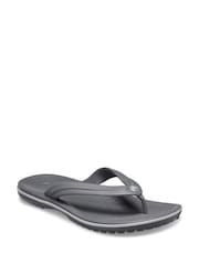 Crocs Grey Crocband Flip Sandals - Image 2 of 5
