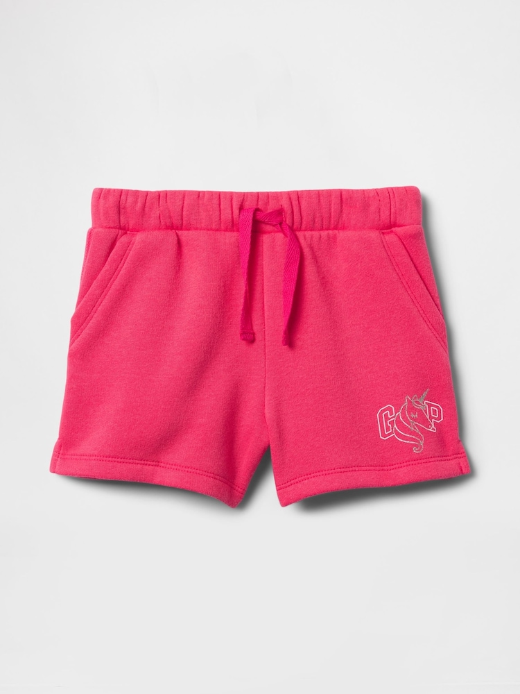 Gap Pink Logo Pull On Shorts (6mths-5yrs) - Image 1 of 3