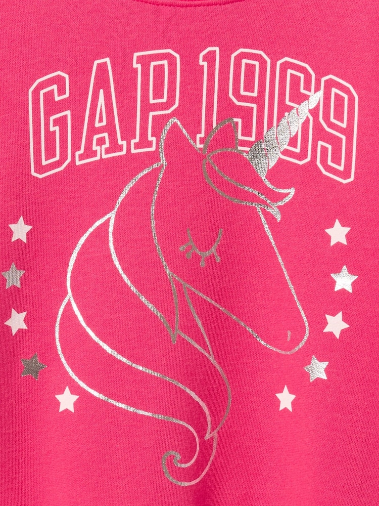 Roze - Gap-sweatshirt met grafische print en ronde hals (6mnd-5jr) - Image 3 of 3