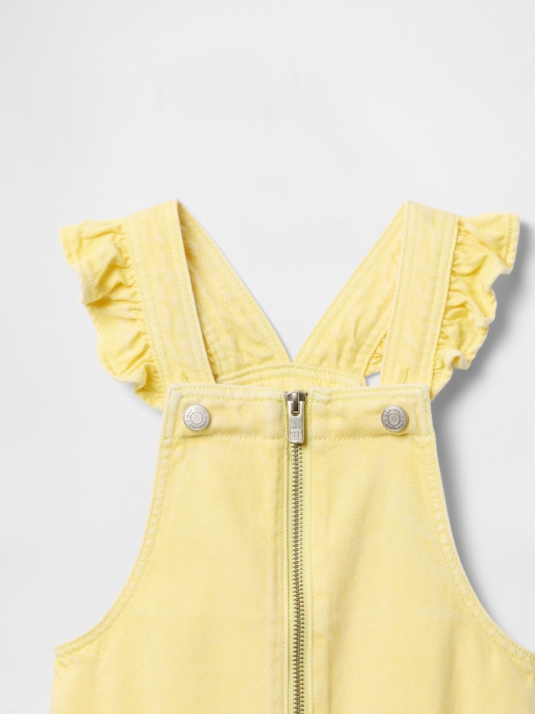 Gap Yellow UltraSoft Ruffle Denim Dungarees (6mths-5yrs) - Image 4 of 4 Gap Yellow UltraSoft Ruffle Denim Dungarees (6mths-5yrs) - Image 4 of 4