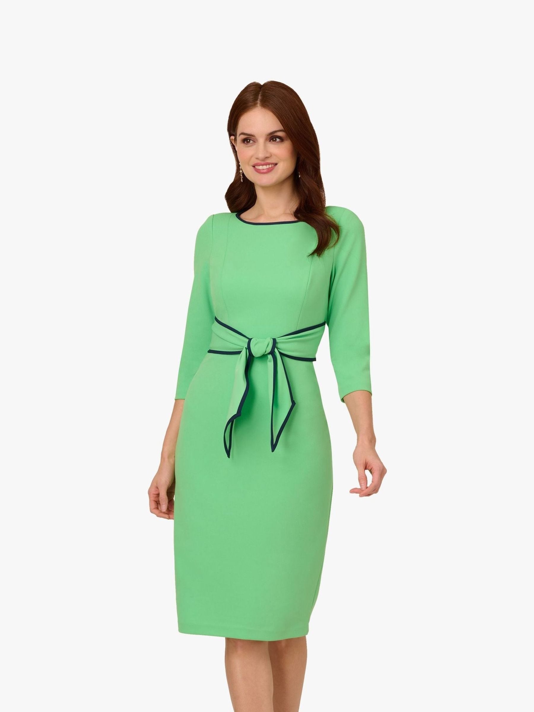 Buy Adrianna Papell Green Tipped Crepe Tie Dress from Next USA