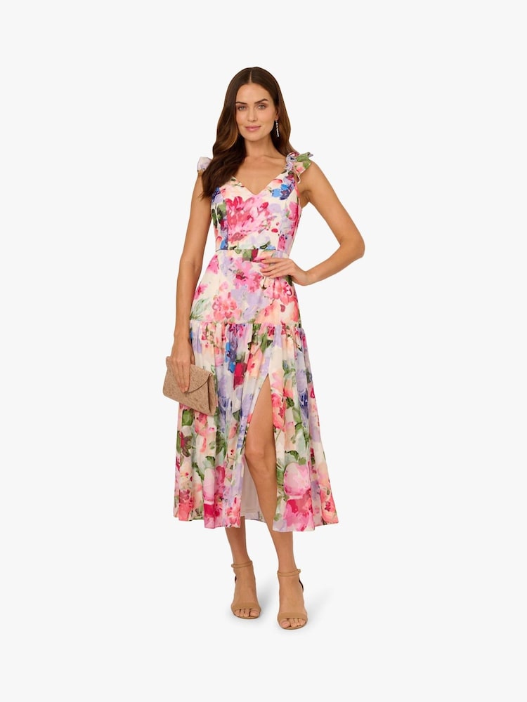Buy Adrianna Papell Sweetheart Midi White Dress from Next USA