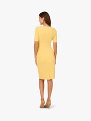 Adrianna Papell Yellow Mini Bow Front Sheath Dress - Image 2 of 6