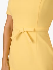 Adrianna Papell Yellow Mini Bow Front Sheath Dress - Image 5 of 6