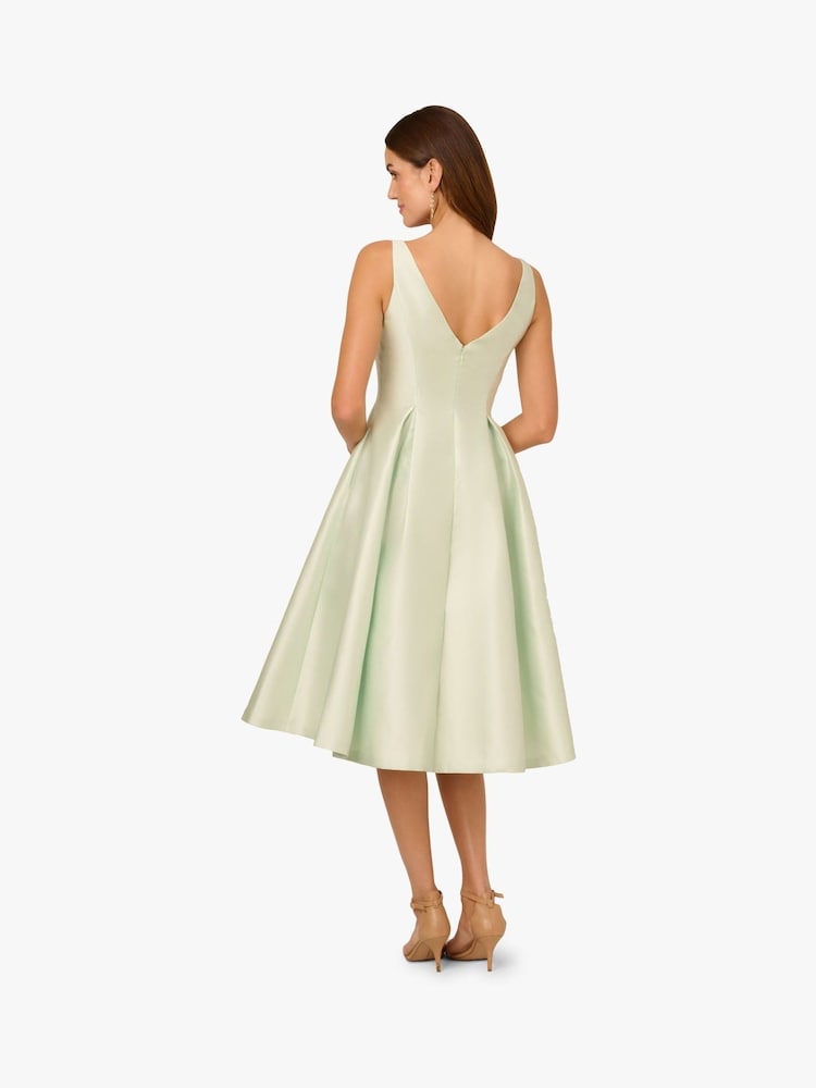Adrianna Papell Sleeveless Tea Length Dress - Image 2 of 6 Adrianna Papell Sleeveless Tea Length Dress - Image 2 of 6