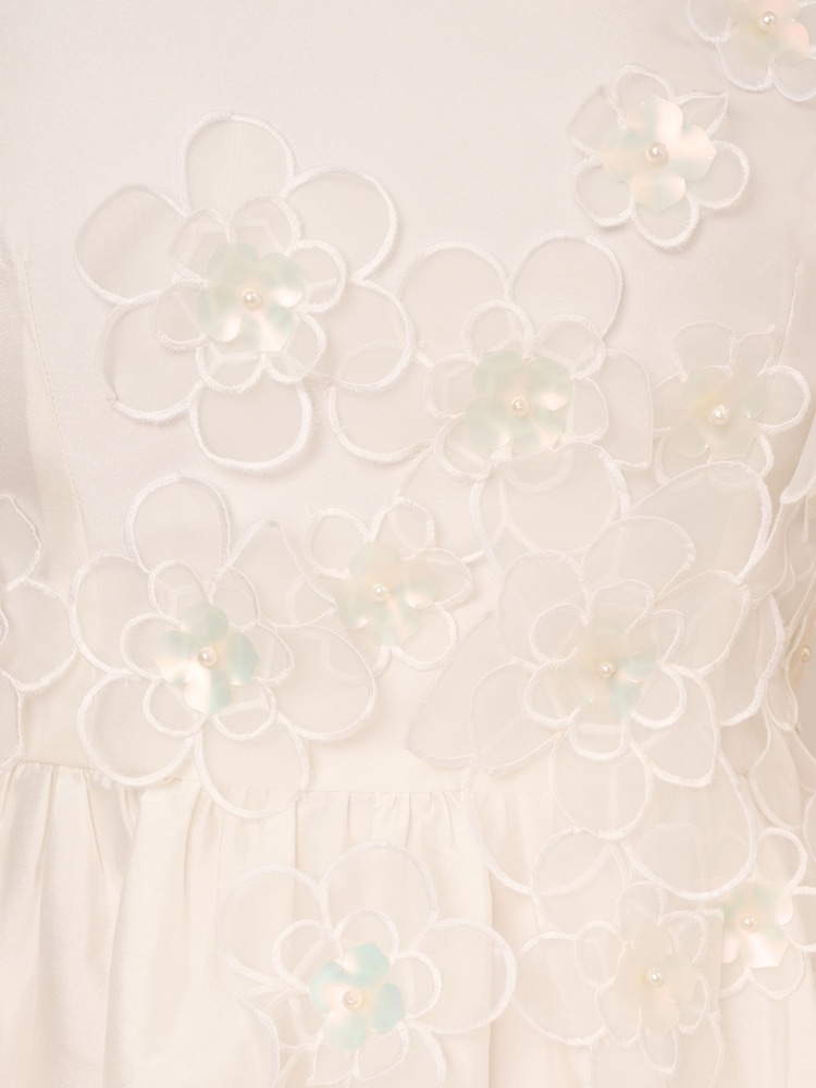 Adrianna Papell Bead Taffeta Bubble White Dress - Image 6 of 6