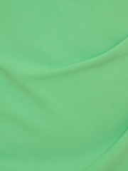 Adrianna Papell Green Pleated Bow Midi Dress - Image 6 of 6