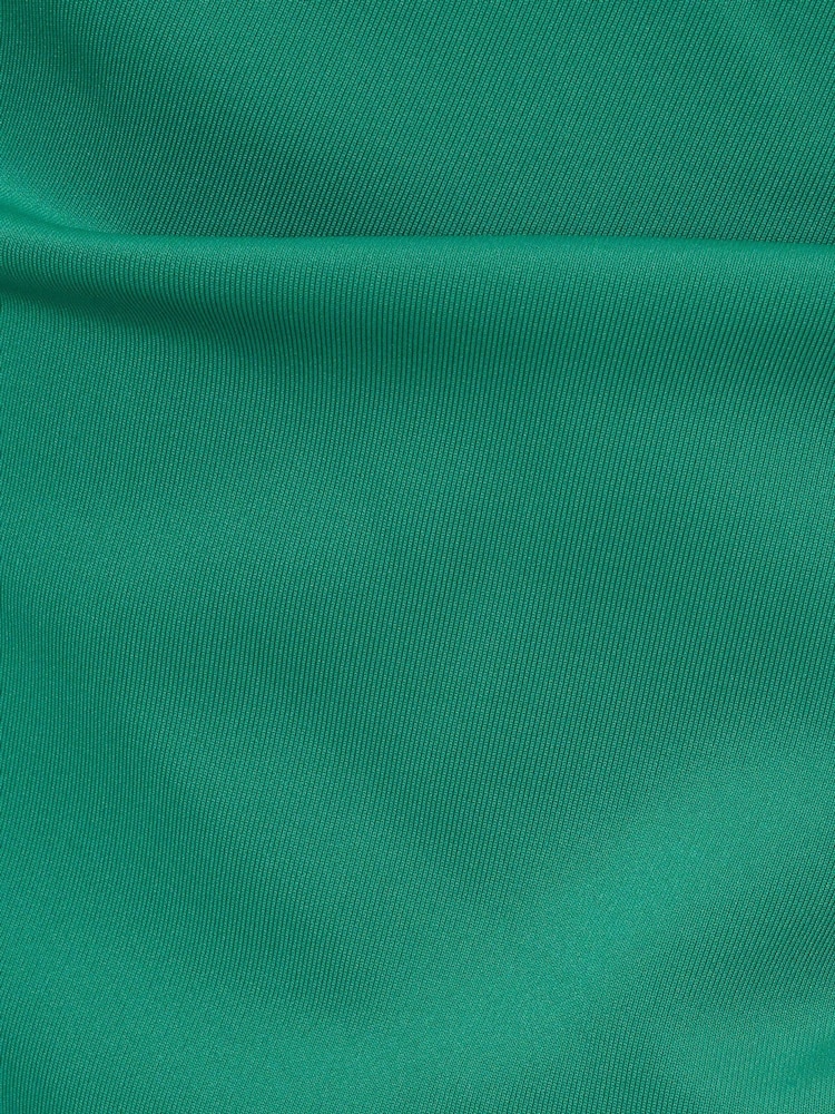 Adrianna Papell Green Scuba Faux Fur Wrap Midi Dress - Image 3 of 6