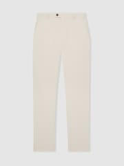 Reiss Off White Dobby Cotton-Piqué Slim-Fit Chinos - Image 2 of 7