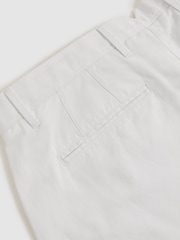 Reiss White Shade Cotton-Linen Relaxed-Fit Trousers - Image 6 of 6