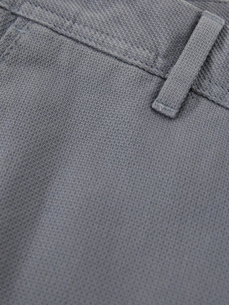 Reiss Airforce Blue Dobby Cotton-Piqué Slim-Fit Chinos - Image 6 of 6