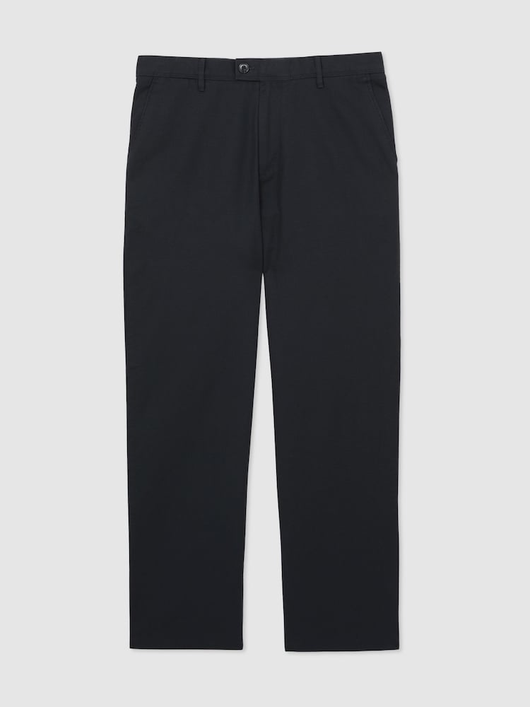 Reiss Shade Cotton-Linen Relaxed-Fit Trousers - Imagen 2 de 6