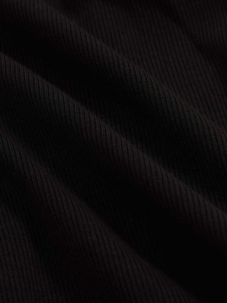 Reiss Black Lara Stretch-Cotton Low-Back Vest - Image 6 of 6