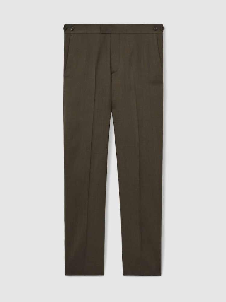 Reiss Dark Green Forest Slim-Fit Suit Trousers - Image 2 of 7