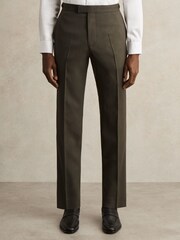 Reiss Dark Green Forest Slim-Fit Suit Trousers - Image 3 of 7