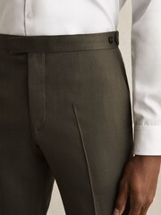 Reiss Dark Green Forest Slim-Fit Suit Trousers - Image 5 of 7