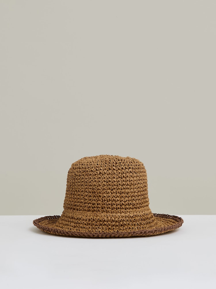 Reiss Tan Enziya Straw Sun Hat - Image 1 of 4