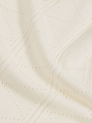 Reiss White Tay Pointelle-Knit Zip-Through Shirt - Image 6 of 6