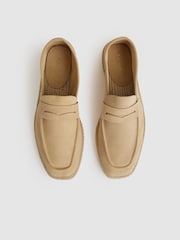 Reiss Sand Yellow Cannes Suede Penny-Strap Espadrilles - Image 2 of 6