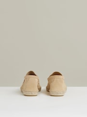 Reiss Sand Yellow Cannes Suede Penny-Strap Espadrilles - Image 3 of 6