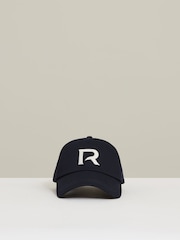 Reiss Navy Swanson Cotton Logo-Embroidered Cap - Image 2 of 5
