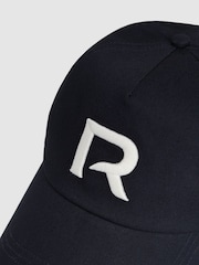 Reiss Navy Swanson Cotton Logo-Embroidered Cap - Image 5 of 5