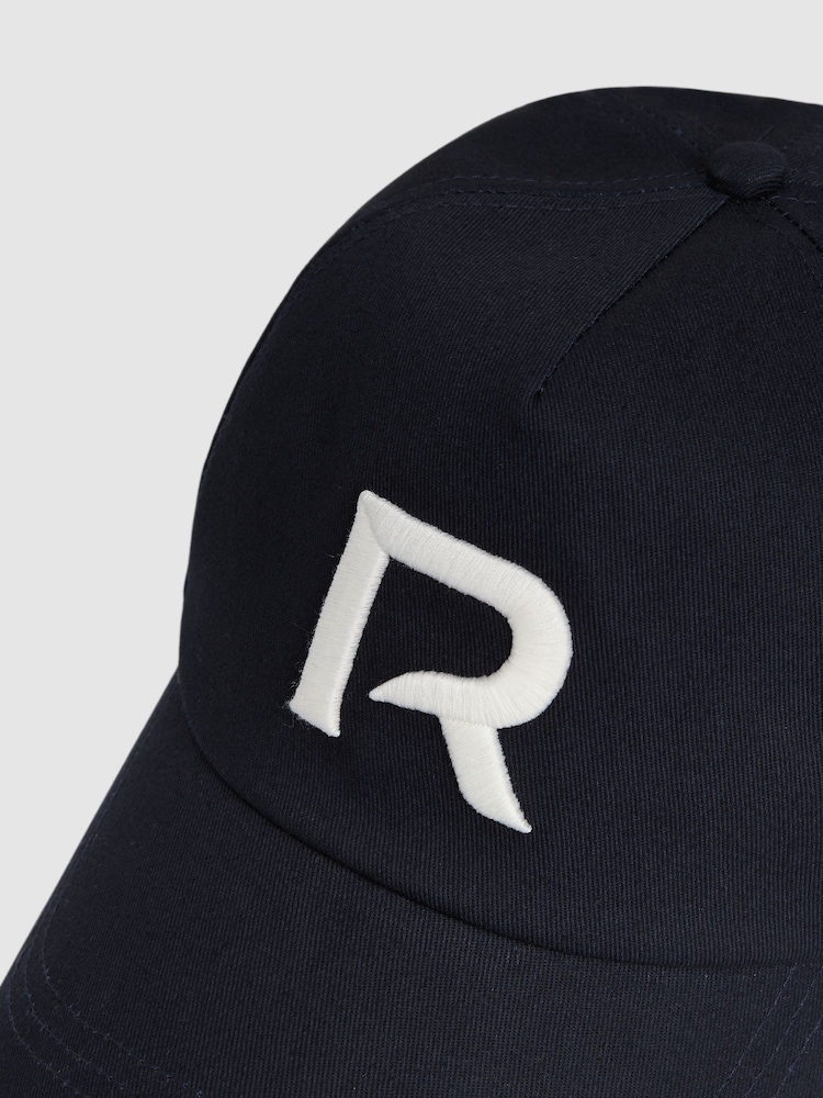 Reiss Navy Swanson Cotton Logo-Embroidered Cap - Image 5 of 5