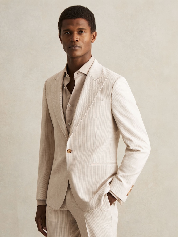 Reiss Kai Slim Fit Single Breasted Pinstripe Suit Blazer - Bild 1 von 9 Reiss Kai Slim Fit Single Breasted Pinstripe Suit Blazer - Bild 1 von 9