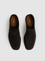 Reiss All Black Cannes Suede Penny-Strap Espadrilles - Image 3 of 6