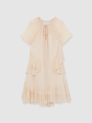 Reiss Pink Lexie Ruffle Mini Dress - Image 2 of 5