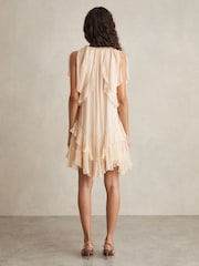 Reiss Pink Lexie Ruffle Mini Dress - Image 4 of 5