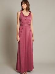 Monsoon Pink Thea Multiway Bridesmaid Dress - Image 1 of 4