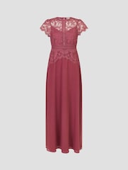 Monsoon Pink Monica Lace Maxi Dress - Image 2 of 2