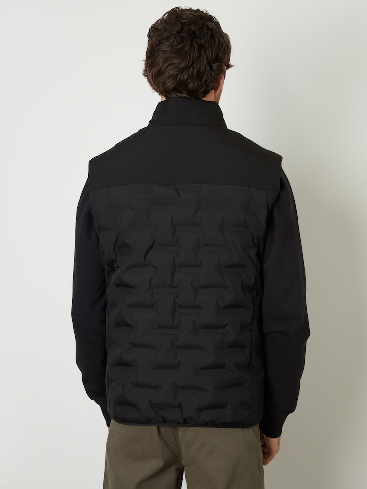 Threadbare Veste à col cheminée à panneaux matelassés - Image 3 of 5