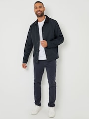 Threadbare Navy Showerproof Corduroy Collar Jacket - Image 3 of 5