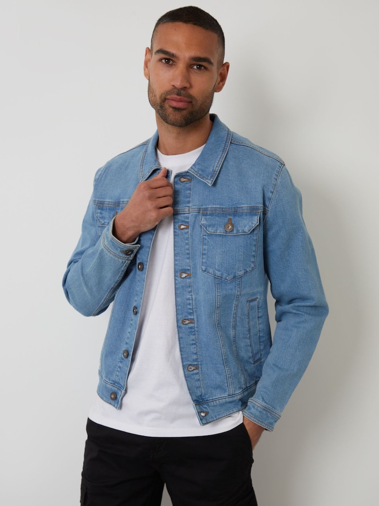 Threadbare Blue Denim Jacket - Image 1 of 4