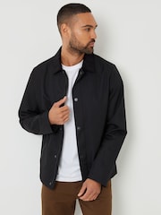 Threadbare Black Showerproof Corduroy Collar Jacket - Image 1 of 5