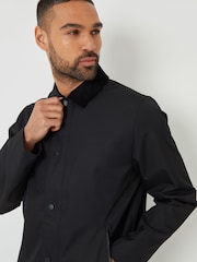 Threadbare Black Showerproof Corduroy Collar Jacket - Image 4 of 5