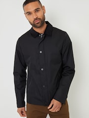 Threadbare Black Showerproof Corduroy Collar Jacket - Image 5 of 5