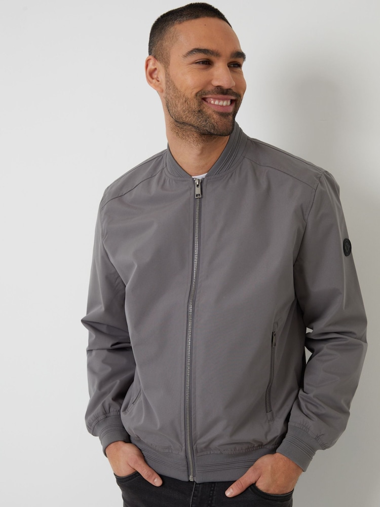 Threadbare Grey Showerproof Classic Bomber Jacket - Image 5 of 6