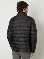 Threadbare Black Funnel Neck Utility Puffer Jacket - Image 1 of 4
