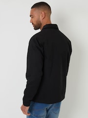 Threadbare Black Twill Lightweight Collared 100% Cotton Jacket - Image 2 of 5