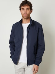 Threadbare Navy Zip Up Harrington Jacket - Image 1 of 5