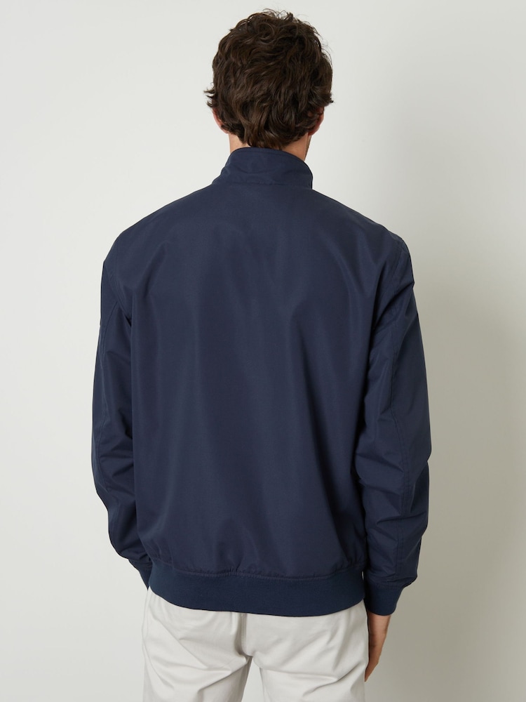 Threadbare Navy Zip Up Harrington Jacket - Image 2 of 5