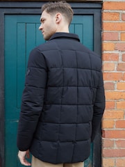 Threadbare Black Lightweight Collared Quilted Jacket - Image 2 of 5