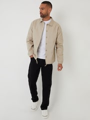 Threadbare Natural Twill Lightweight Collared 100% Cotton Jacket - Image 3 of 5
