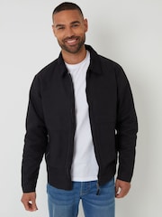 Threadbare Black 100% Cotton Corduroy Collar Lightweight Jacket - Image 1 of 5